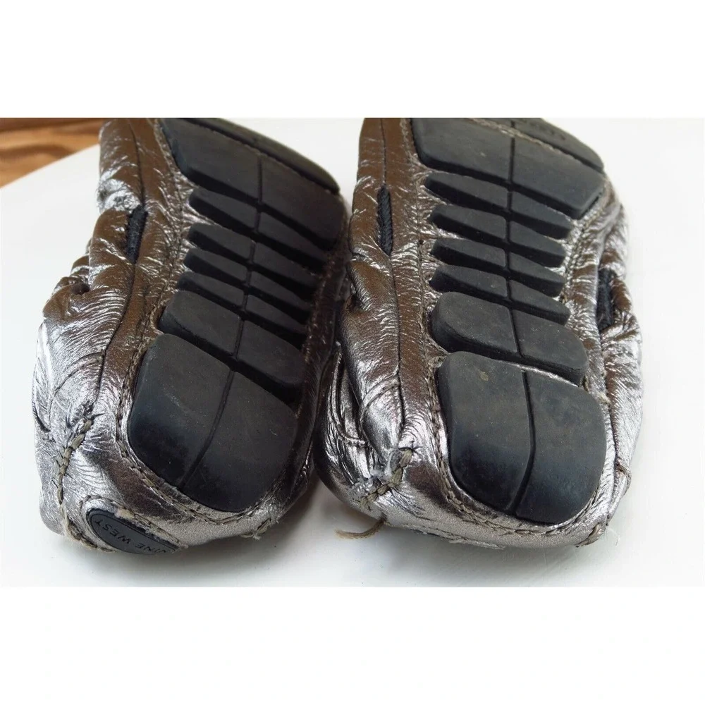 Nine West Youth Girls Shoes Size 3.5 M‎ Silver Ballet Synthetic